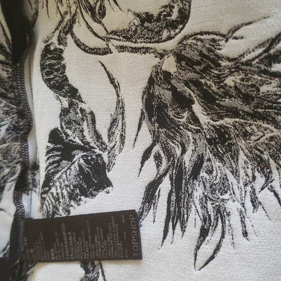 UNIQUE by Topshop Artichoke Tailored Trousers Pants NEW Black Blue NWT Women's 6 - Picture 16 of 16